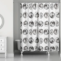 Moon Phases Pattern 71" x 74" Shower Curtain