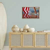 Stupell Industries Flag On Boat Hull Floater Framed Art