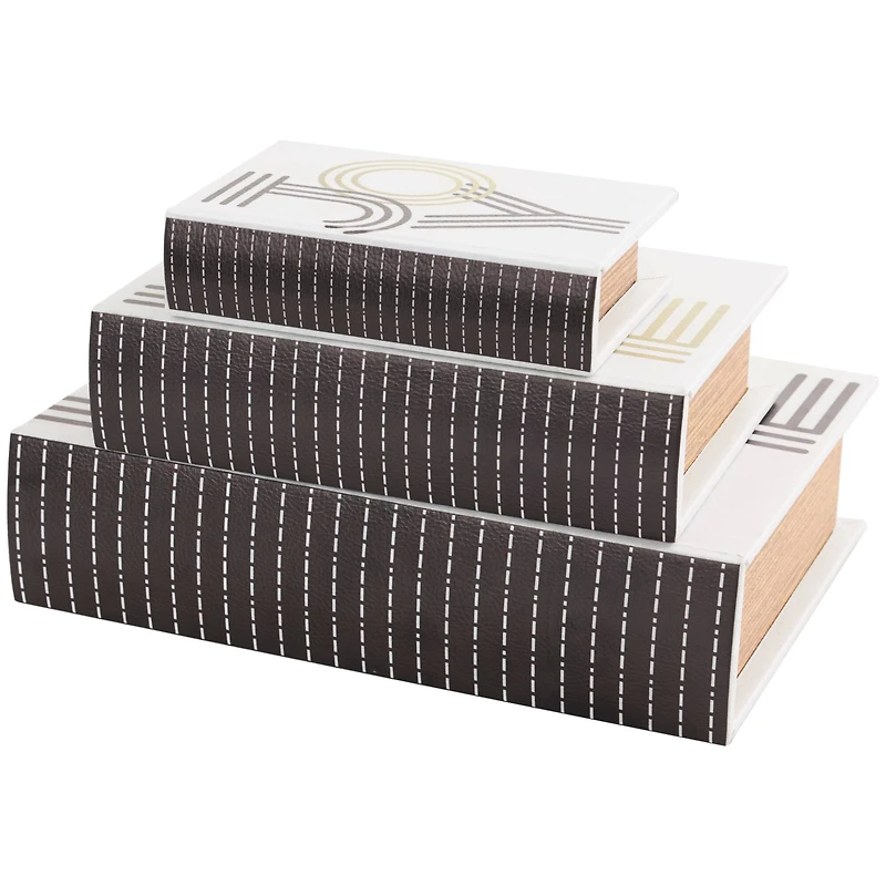 White Home, Love, Joy Book Storage Box Set