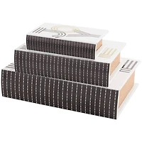 White Home, Love, Joy Book Storage Box Set