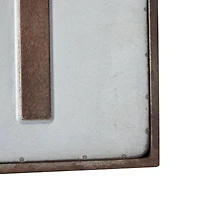 36" Gray Farmhouse Metal Wall Sign