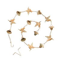 Glitzhome® 8.5ft. Faux Copper Patina Bird & Cup Rain Chain
