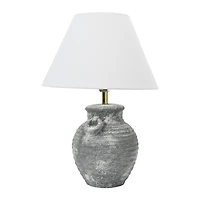 Hello Honey® 23" Gray Terra Cotta Table Lamp