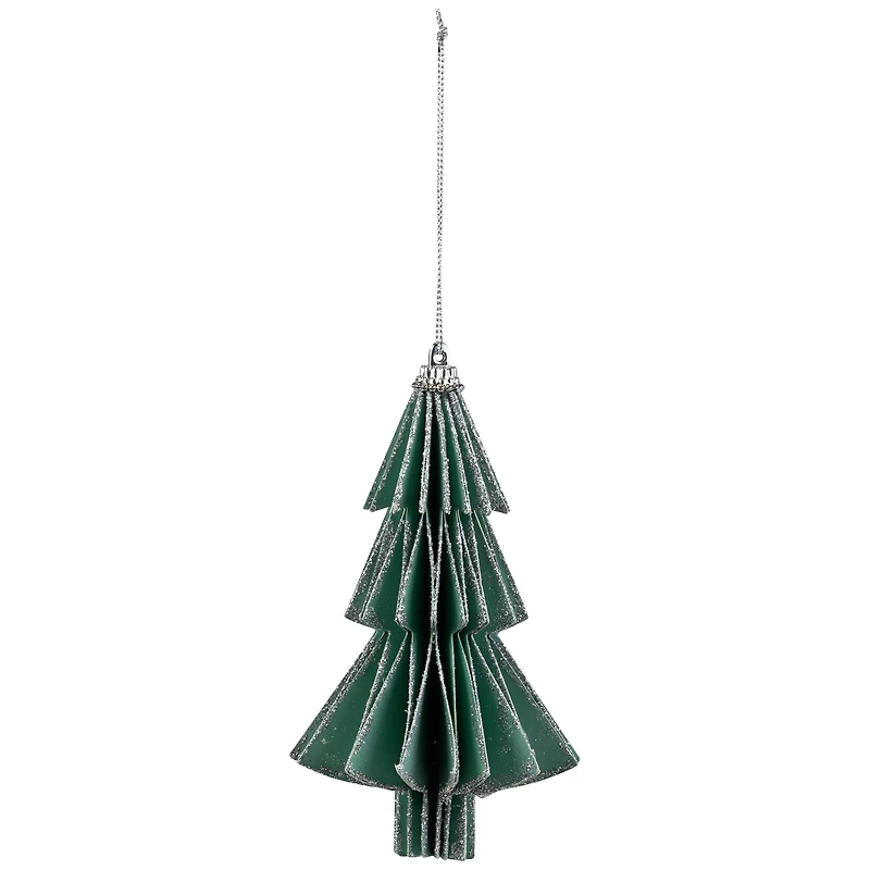 6" Glittered Green Christmas Tree Ornament