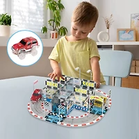 PicassoTiles® Magnetic Race Track Stadium Construction Set