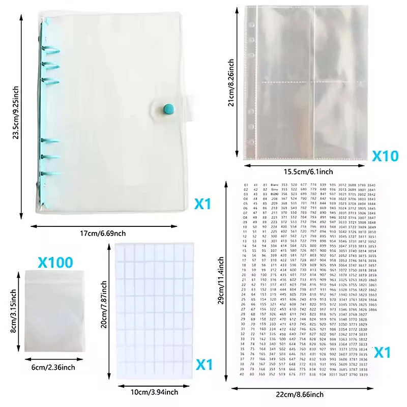 Sparkly Selections Blue Diamond Storage Folder Accessory Kit