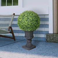2ft. Single Ball Topiary Boxwood Artificial Tree in Decorative Urn