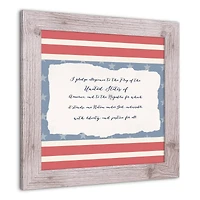 Pledge of Allegiance Western White Framed Print