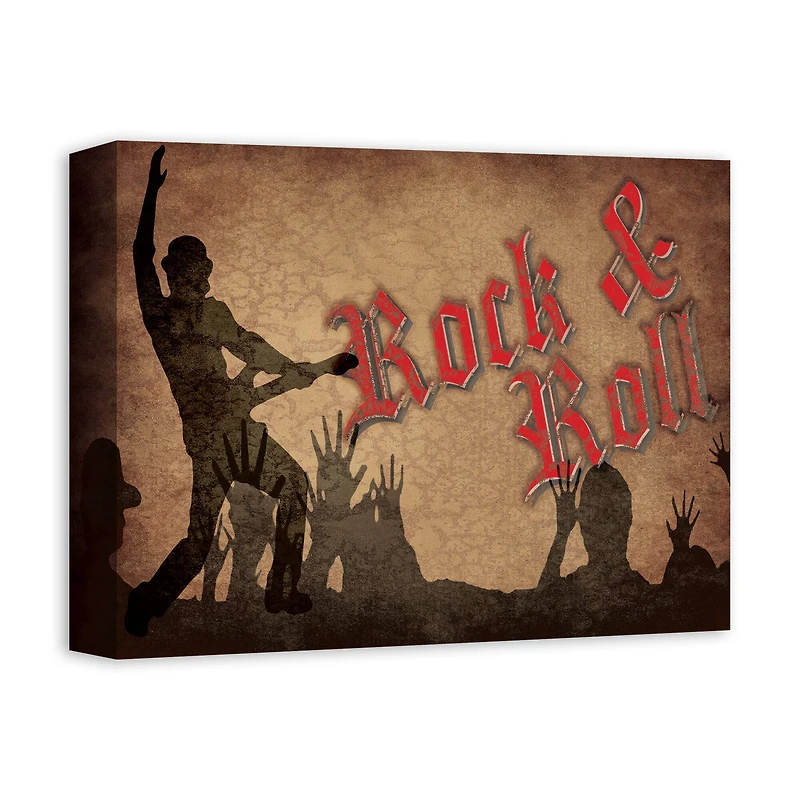 Rock And Roll Band 14" x 11" Canvas Wall Art