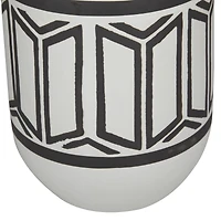White Porcelain Transitional Vase, 12" x 7" x 7"