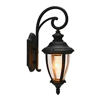 Hello Honey® Robert Stevenson Lighting Prestwick Matte Black Metal & Glass Outdoor Light