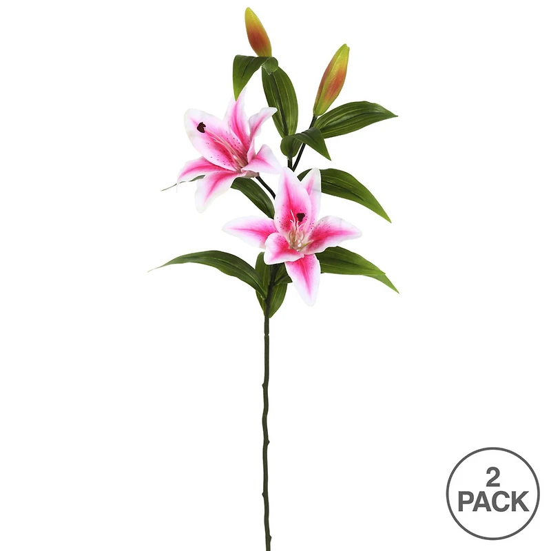 Real Touch™ Pink Tiger Lily Stem, 2ct.