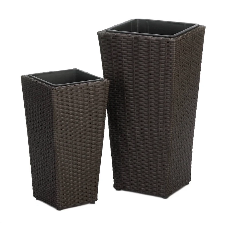 Summerfield Terrace Tuscany Wicker Tall Planter Set
