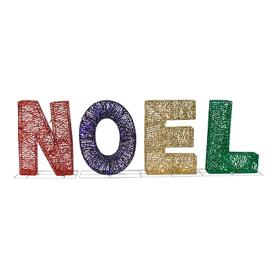 4ft. LED Multicolor Lighted Noel Outdoor Christmas Decoration