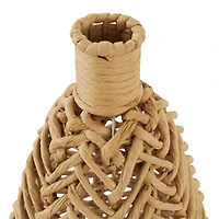 17" Brown Seagrass Handmade Woven Vase