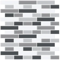 InHome Smoked Glass Peel & Stick Backsplash Tiles