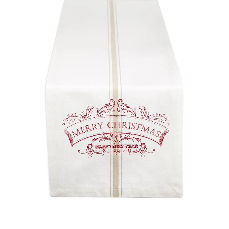 DII® 72" Merry Christmas Printed Table Runner