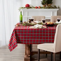 DII® 120" Glad Tidings Plaid Tablecloth