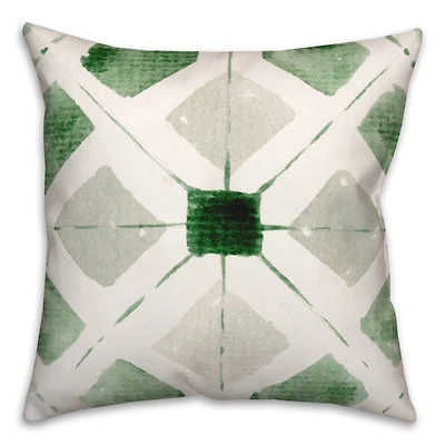 Green Circle Pattern 18" x 18" Throw Pillow