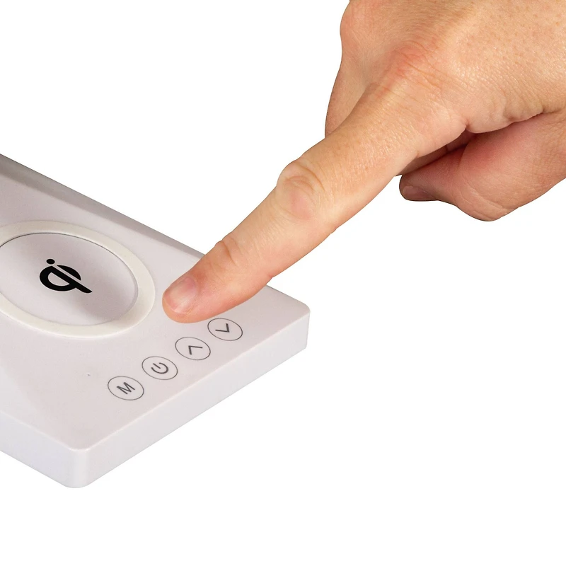 OttLite 22" White Entice LED Desk Lamp with Wireless Charging