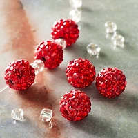 12 Pack: Red Clay Pavé Rondelle Beads, 10mm by Bead Landing™