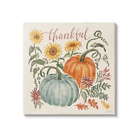 Stupell Industries Autumn Botanical Thankful Nature Canvas Wall Art