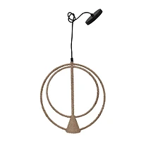 Hello Honey® 17" Abaca Metal Rope Pendant Light