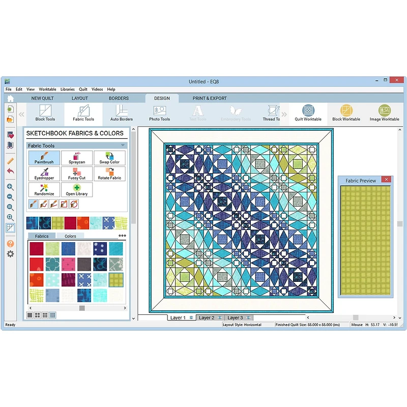 Electric Quilt 8 Quilt Design Software