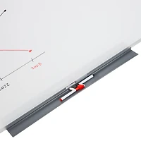 Mind Reader Dry Erase Magnetic White Board, Wall Mount, Eraser Marker Shelf, Planner, White