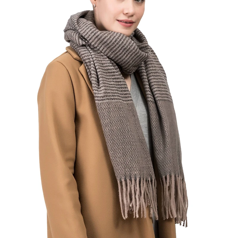 Glitzhome® 73" Gray Scarf with Tassels