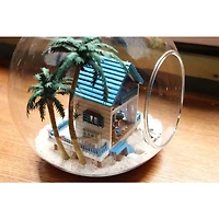 Wizardi Miniature Roombox Romantic Beach House Dollhouse Kit