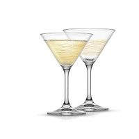 JoyJolt® Golden Royale 6.5oz. Crystal Martini Glasses, 2ct.