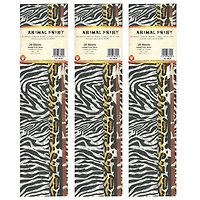 Hygloss Animal Skins Designs Tissue Paper, 3 Packs of 20