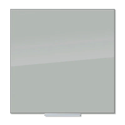U Brands Gray 36" x 36" Frameless Non-Magnetic Glass Dry-Erase Board