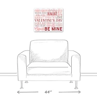 Valentines Day Words Canvas Wall Art