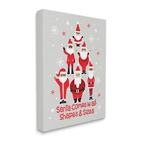 Stupell Industries Santa All Shapes & Sizes Christmas Phrase Canvas Wall Art