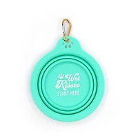 Teal Collapsible Pet Bowl by Fab Finds