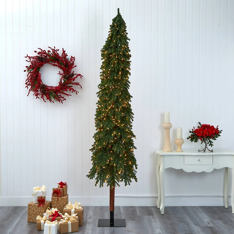 9ft. Pre-Lit Grand Alpine Artificial Christmas Tree, Clear Lights