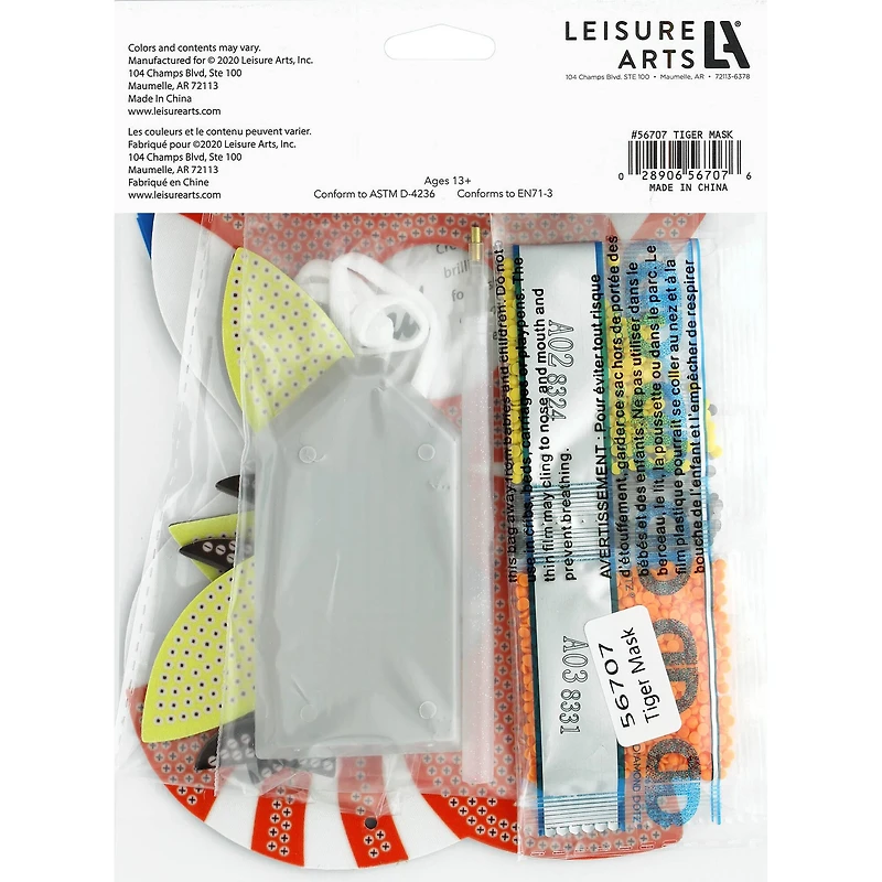 Diamond Art Tiger Costume Foam Mask Kit
