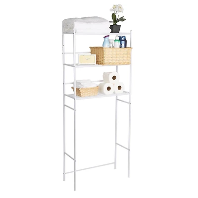 Mind Reader White 3-Tier Over the Toilet Rack