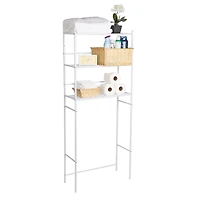 Mind Reader White 3-Tier Over the Toilet Rack