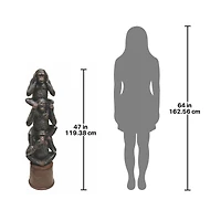 Design Toscano® 47" Hear No Evil, See No Evil, Speak No Evil Grand-Scale Sculpture