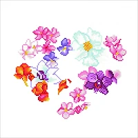 Diamond Dotz® Intermediate Level Flower Heart Diamond Painting Kit