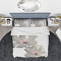 Designart 'Shabby Gray Blush Cosmo II' Shabby Bedding Set