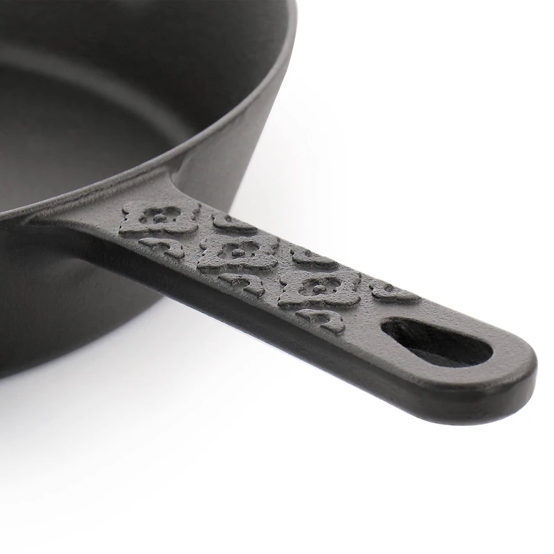 Spice by Tia Mowry Savory Saffron 12" Cast Iron Skillet with Pouring Spouts