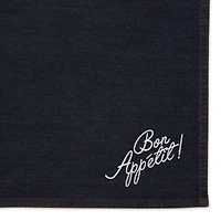 Bon Appetit Denim Embroidered Placemat, 4ct.