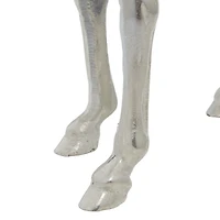 Silver Glam Aluminum Sculpture, Horse 17" x 23" x 6"