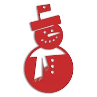 4" Frosty Snowman Metal Ornament
