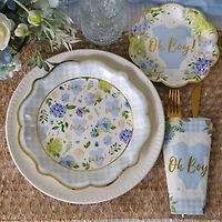 Kate Aspen® Blue Baby Shower Onesie Floral Tableware Set