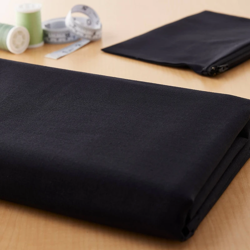 18 yd. Full Bolt: Springs Creative Black Solid Cotton Fabric